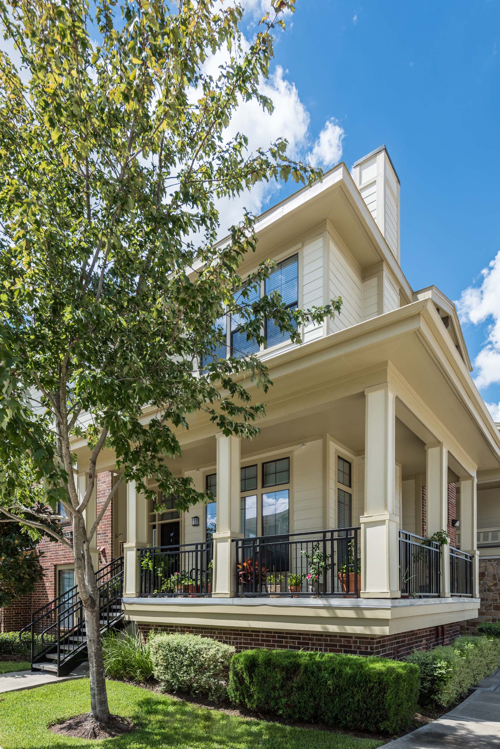 Two and three bedroom townhomes with private wrap around balconies