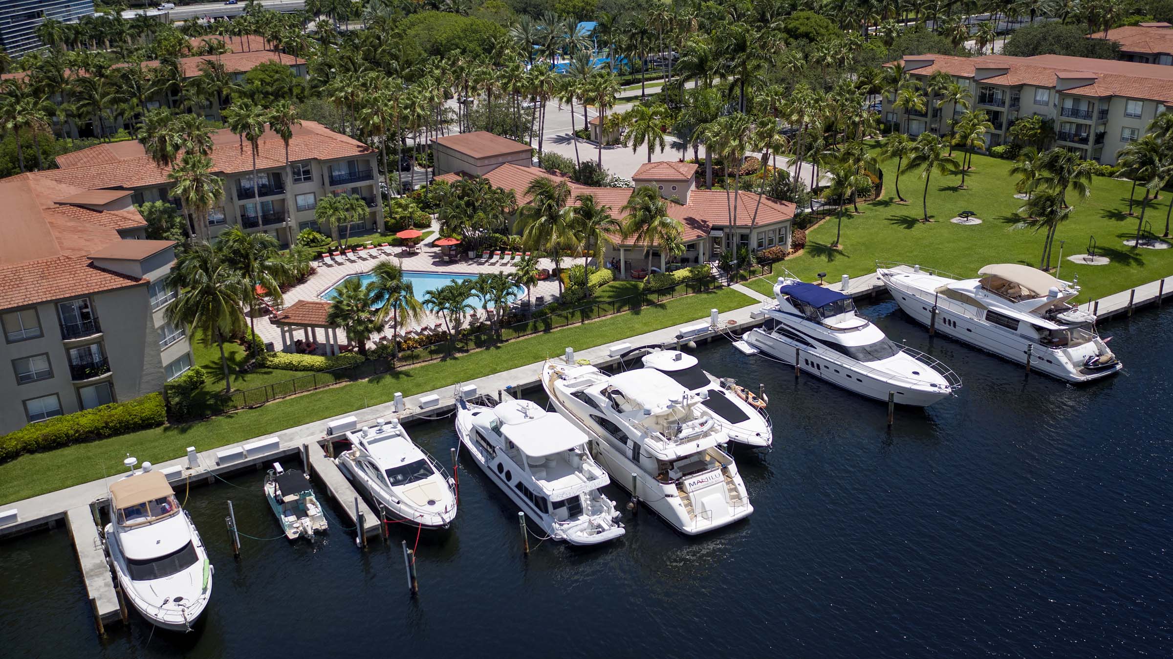 Boat yacht marina on the intercoastal