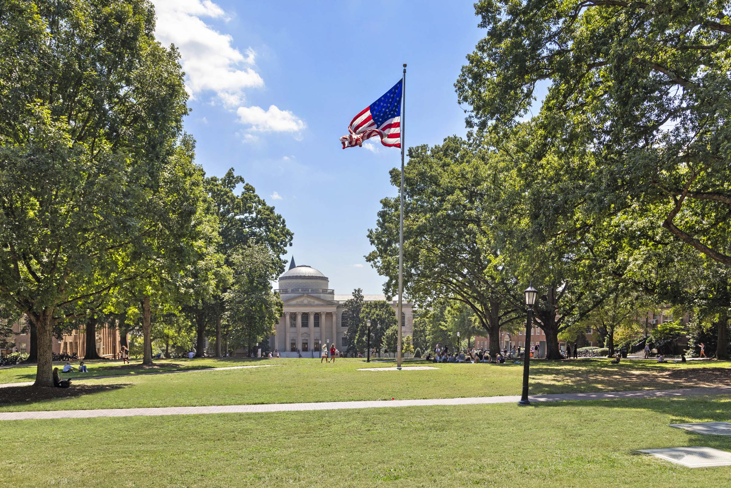 The University of North Carolina at Chapel Hill campus is just minutes away from Camden Governors Village Apartments in Chapel Hill, NC