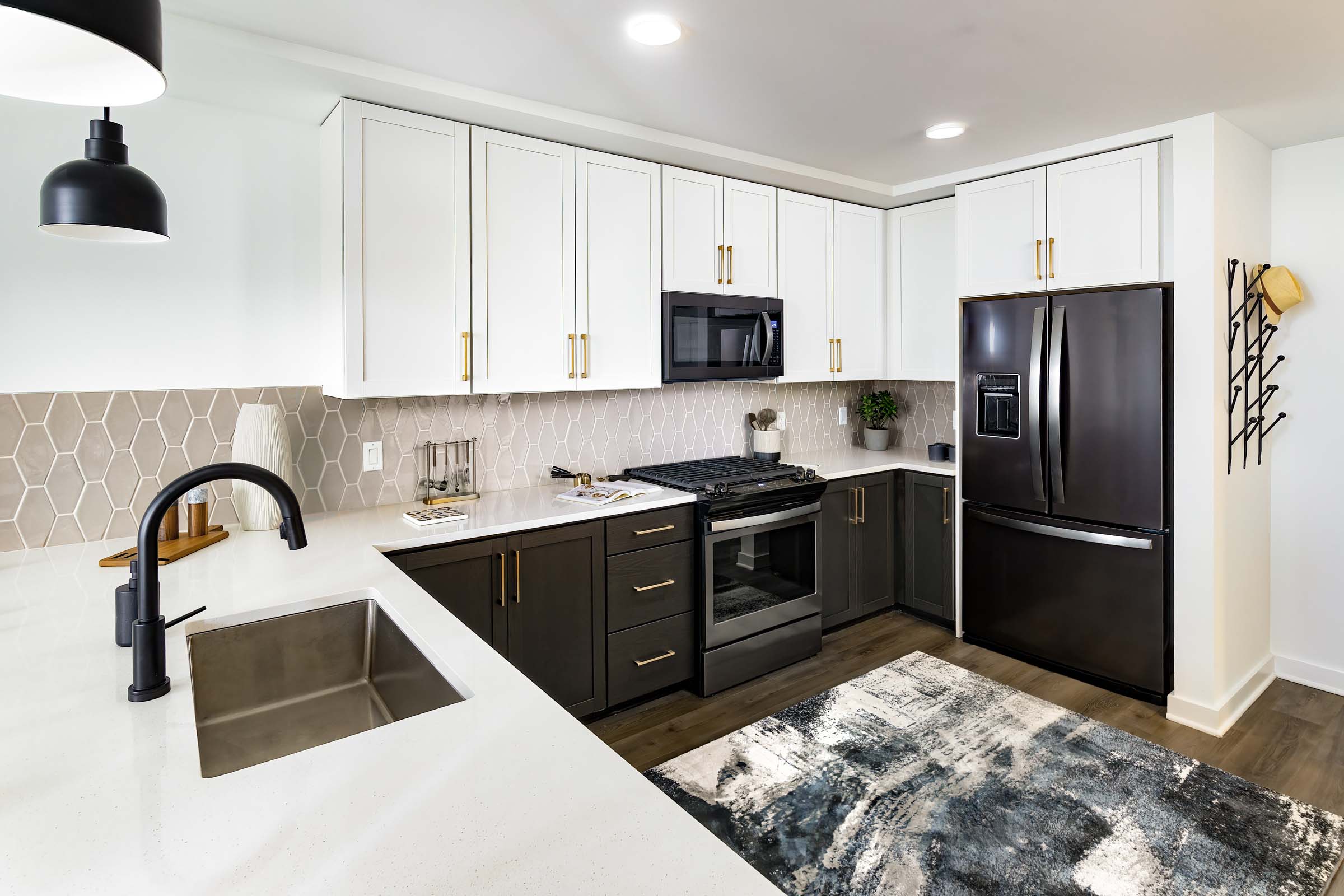 Kitchen with stainless steel appliances at Camden Gulch apartments in Nashville, TC