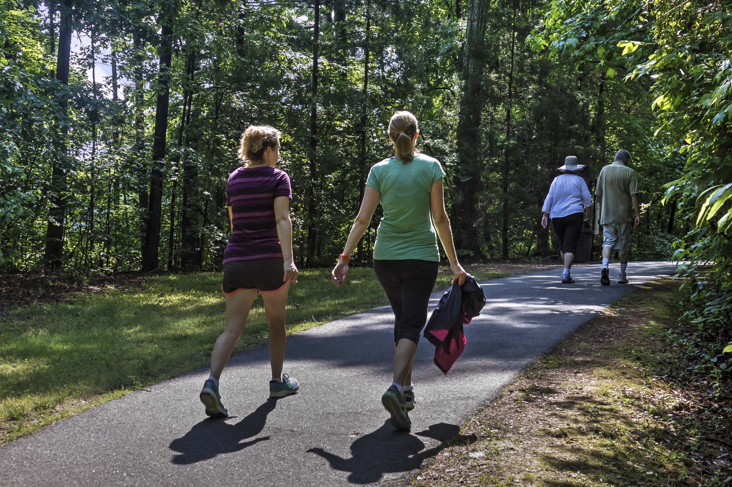 Adjacent to apex trail people walking