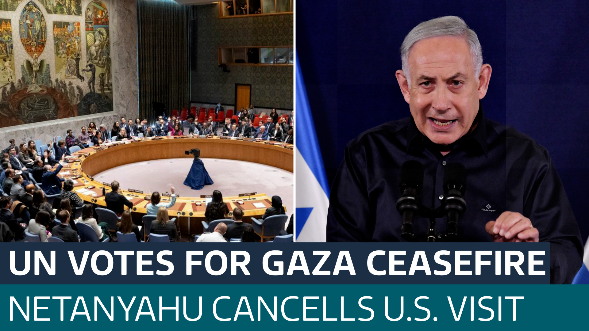 Un Security Council Passes Resolution Demanding Gaza Ceasefire As U S