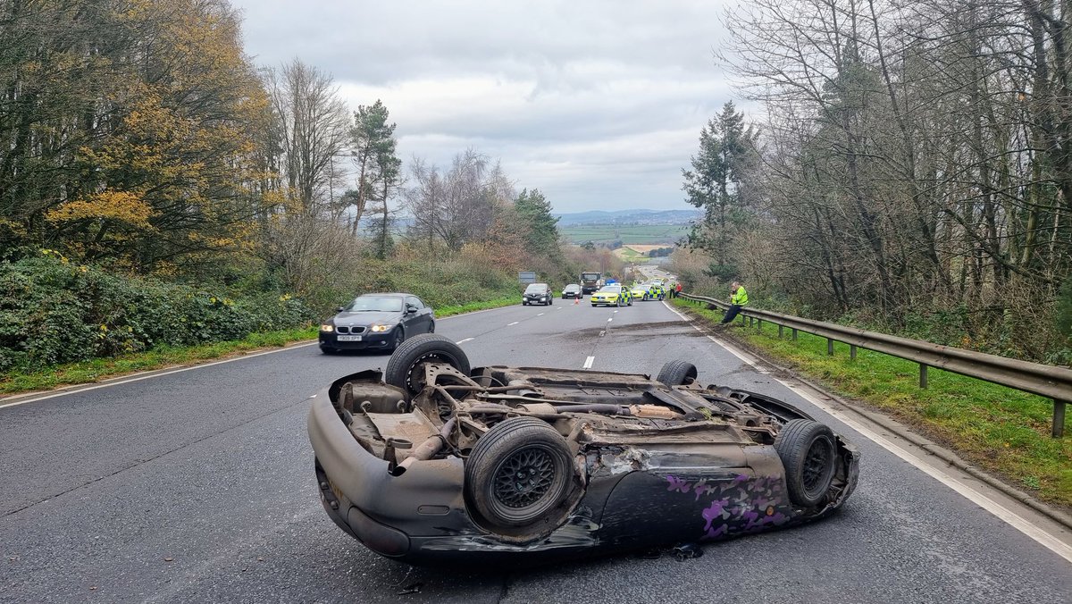 A380 Crash Driver Has Lucky Escape After Car Flips In Devon ITV