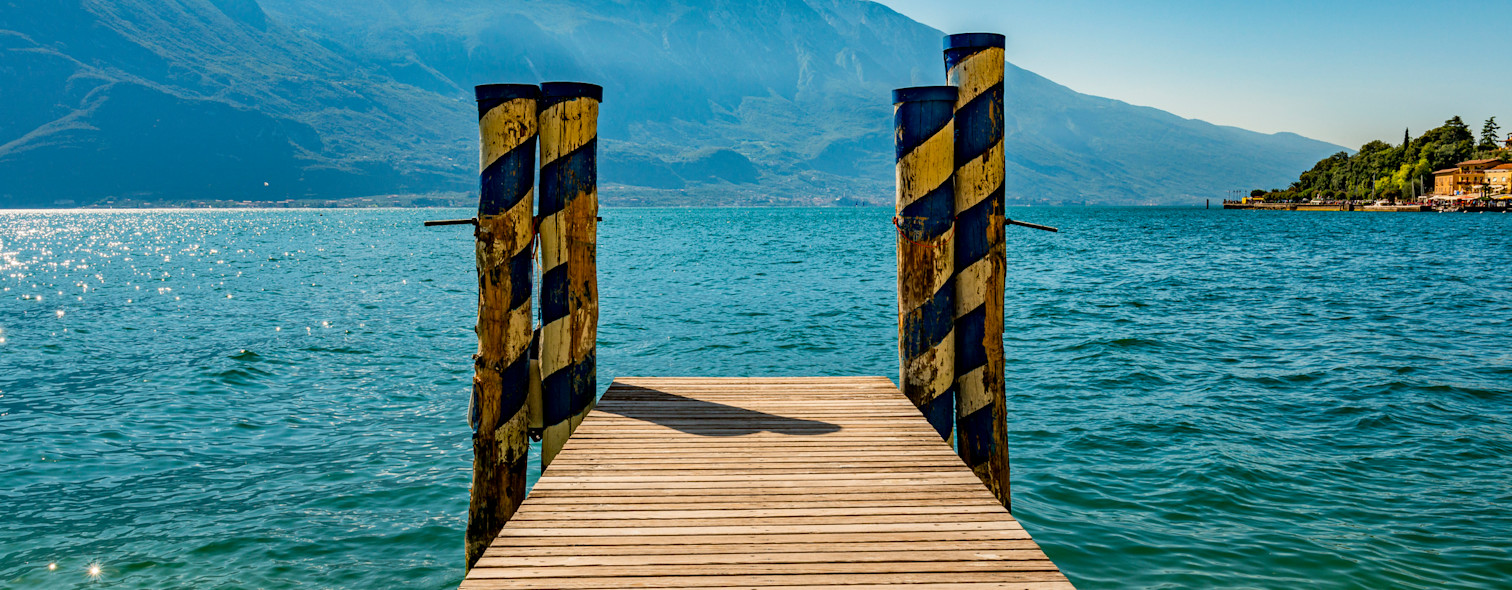 A pier in Soiano del Lago, Lake Garda