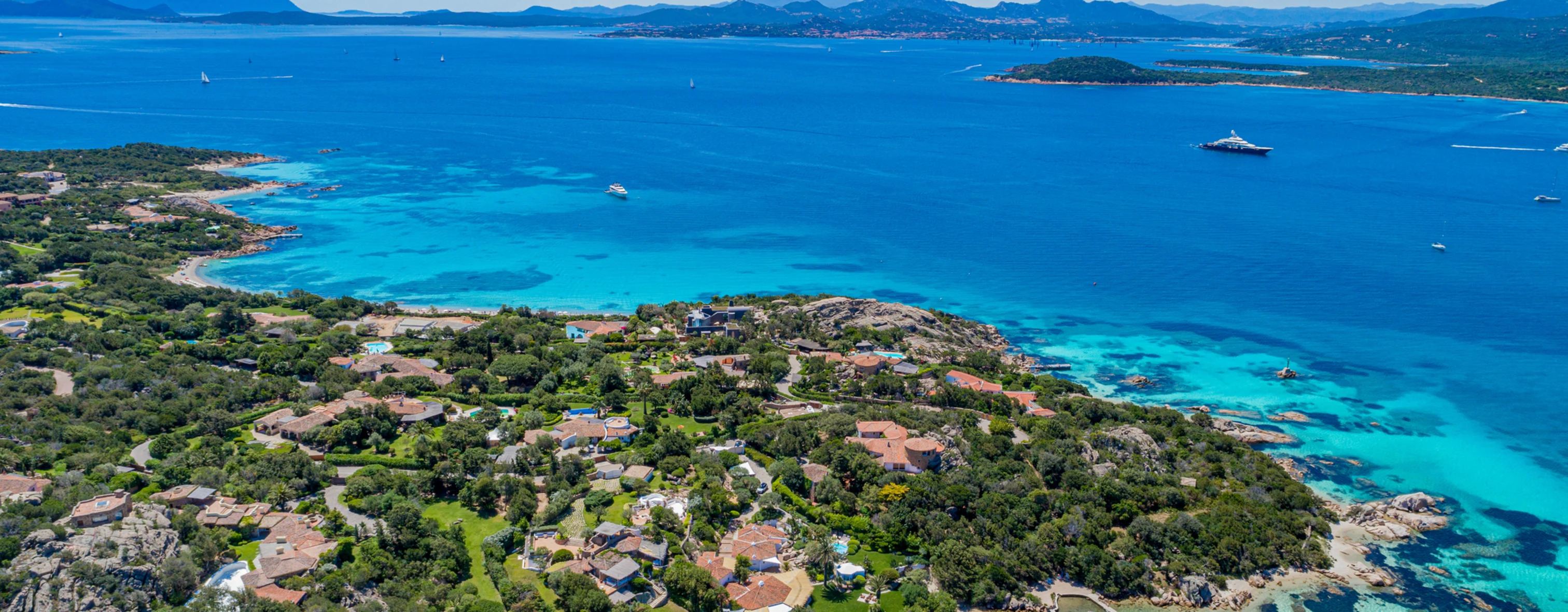 The view of a bay in Porto Cervo