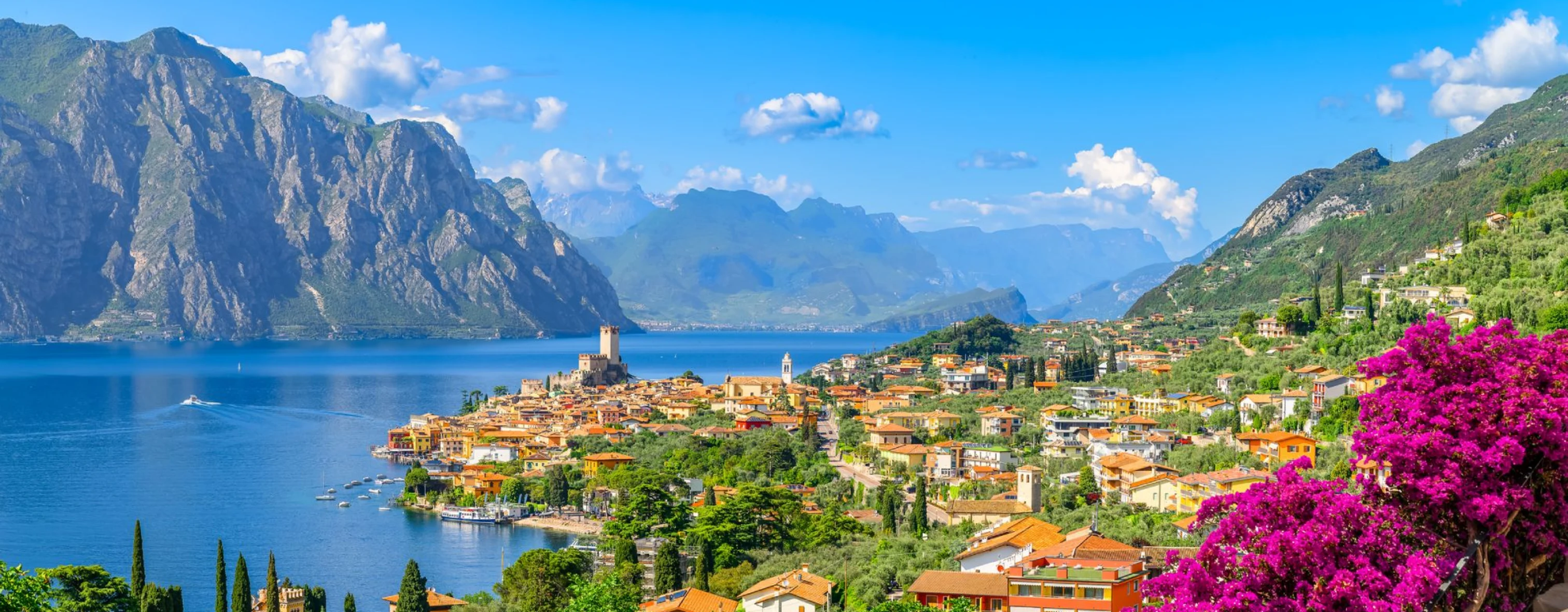 View of Lake Garda in springtime