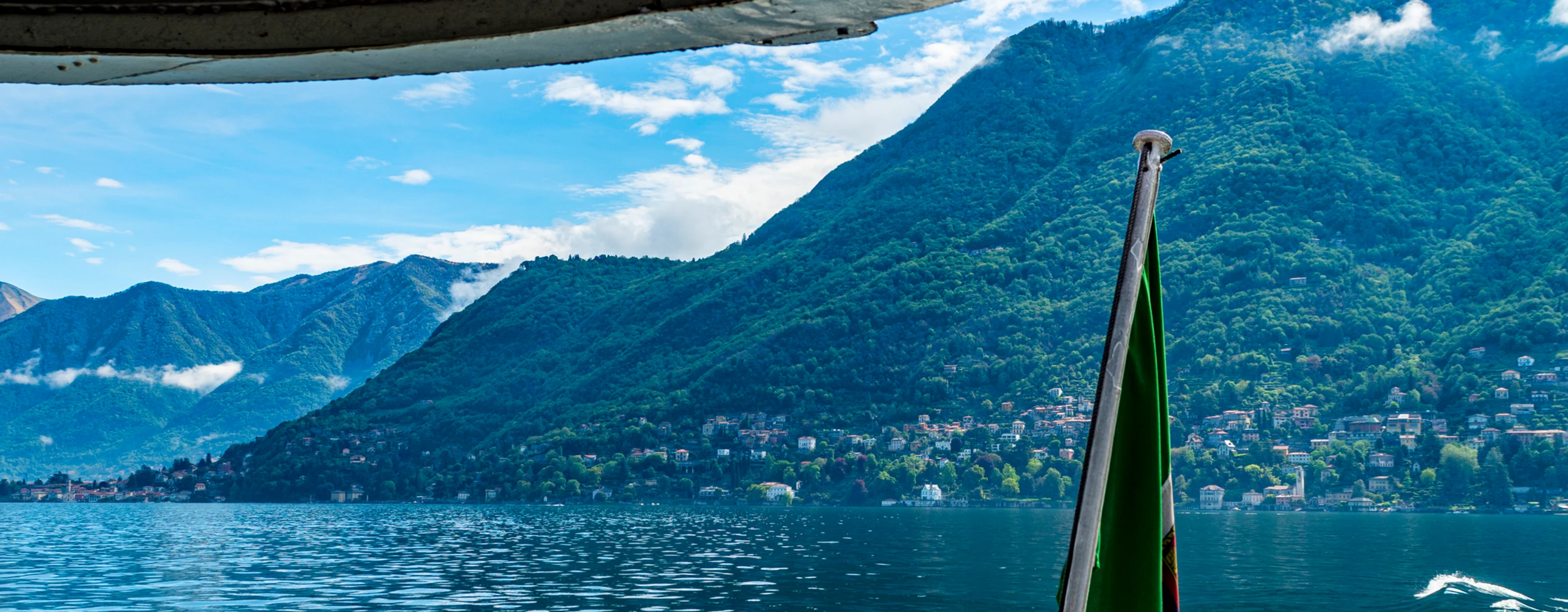 Lezzeno on Lake Como as seen from a boat