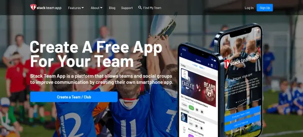 Stack Team App home page