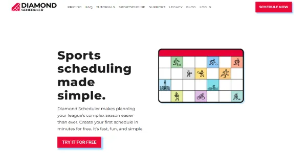 Diamond Scheduler is great for scheduling team and league events.