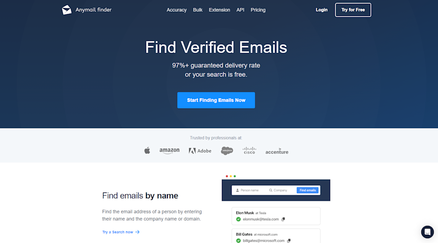 Anymail finder sales prospecting tool