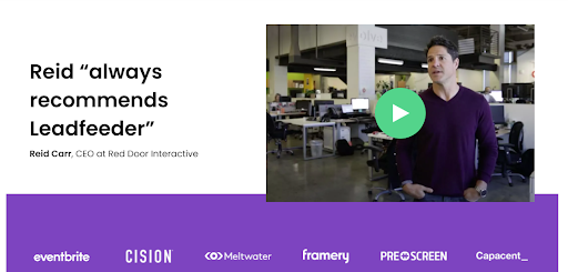 video review Leadfeeder example