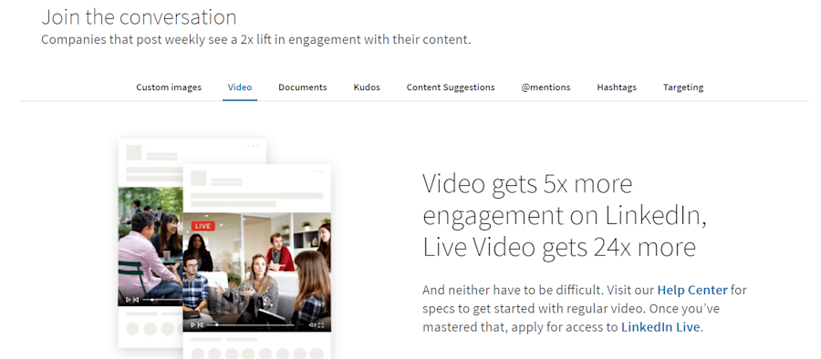 linkedin video content engagement