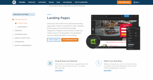 top lead generation tools unbounce
