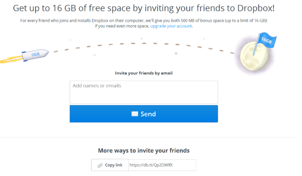 dropbox referral campaign