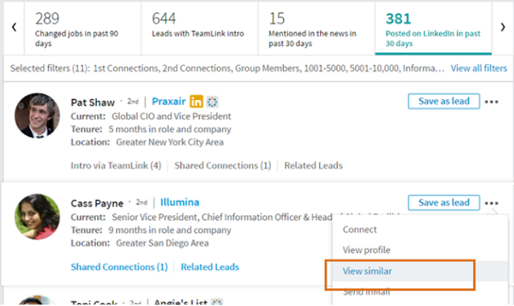 linkedin account-based marketing view similar