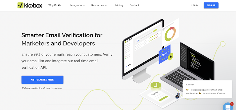 Kickbox email verification software