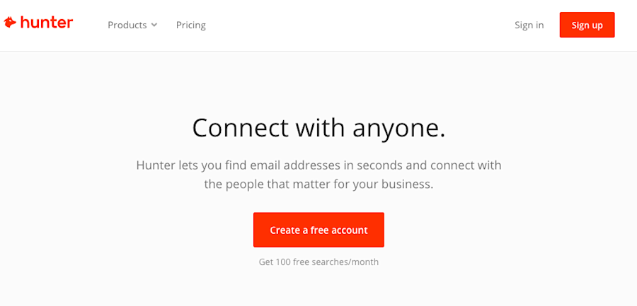 b2b lead generation hunter.io