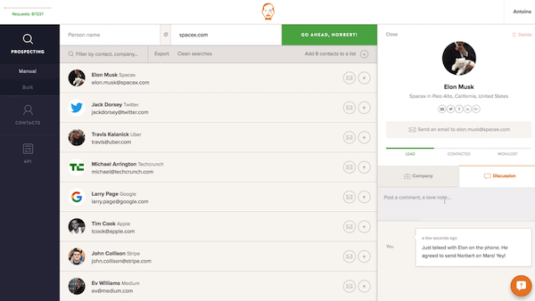 best lead generation tools voila norbert