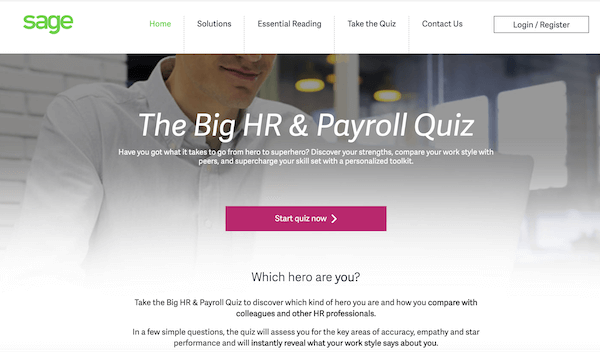 b2b content marketing sage quiz