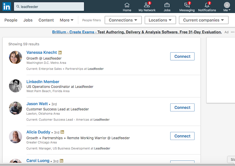 b2b lead generation linkedin leadfeeder
