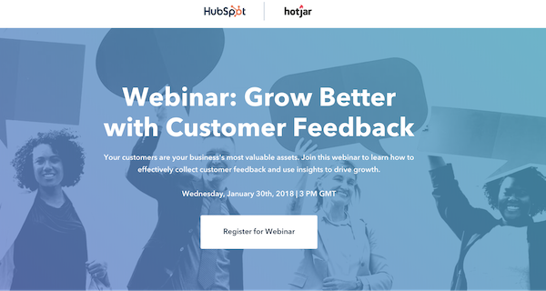 b2b content partnership hubspot hotjar