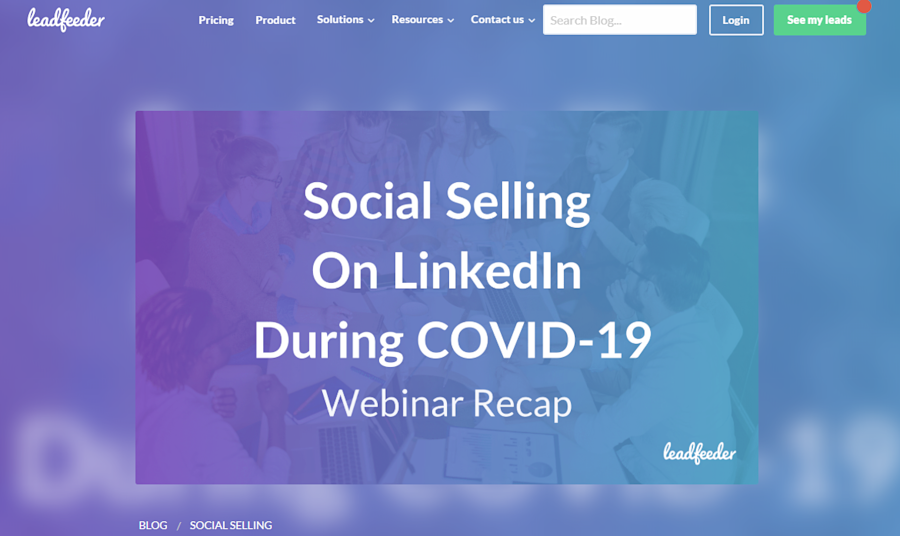 b2b content marketing social selling