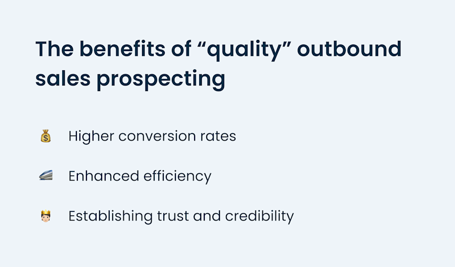 Quality outbound sales prospecting