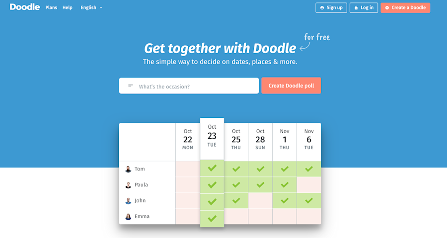 Best sales prospecting tools: Doodle