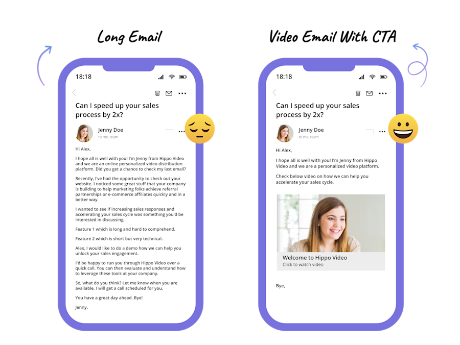 email with video example