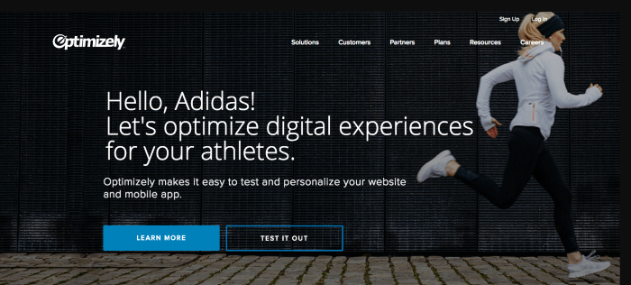 Website visitor tracking IP address example from Optimizely