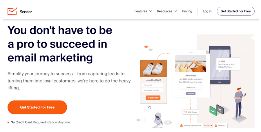 Sender marketing automation tool