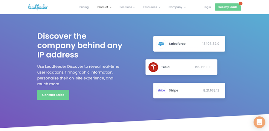 Leadfeeder Discover product