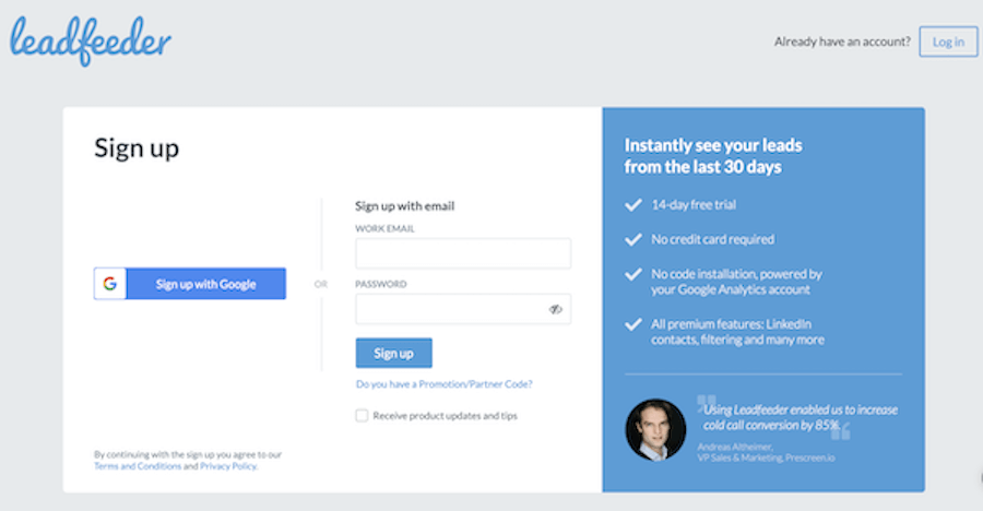 sign up leadfeeder 900by486