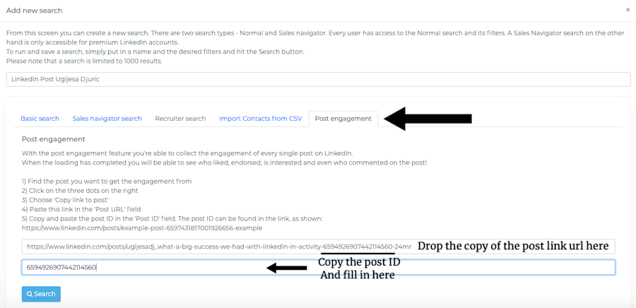 expandi post engagement