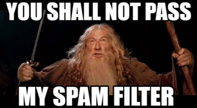 spam filter meme