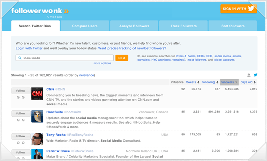 Best sales prospecting tools: FollowerWonk