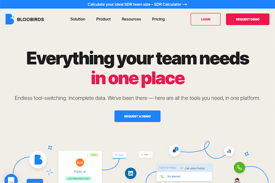Best sales prospecting tools, Bloobirds