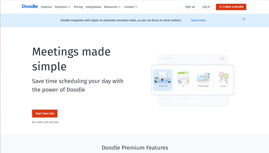 Doodle scheduling software