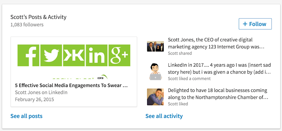 activity of scott linkedin