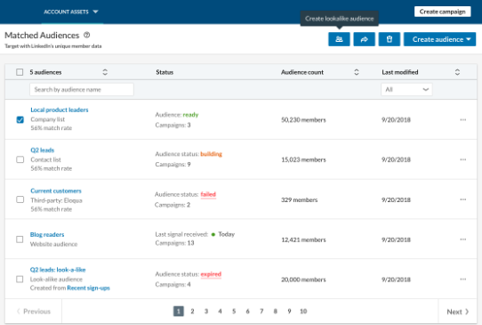 leadfeeder matched audiences platform
