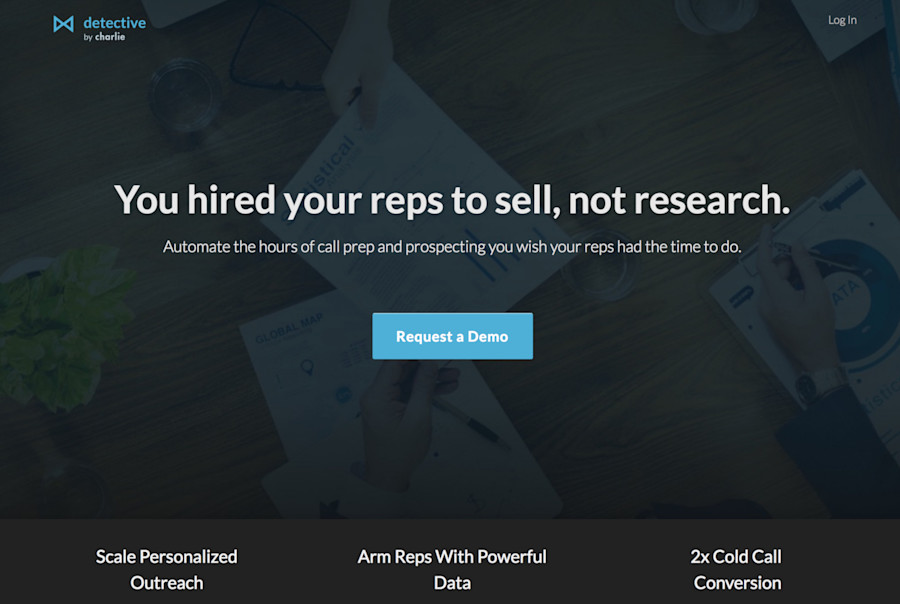 Best sales prospecting tools: Detective by Charlie App