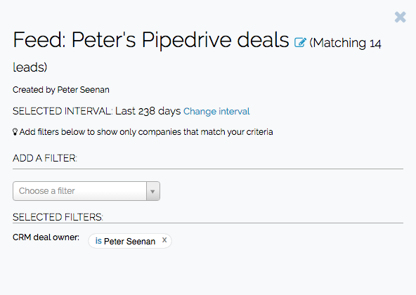 Deal owner Peter