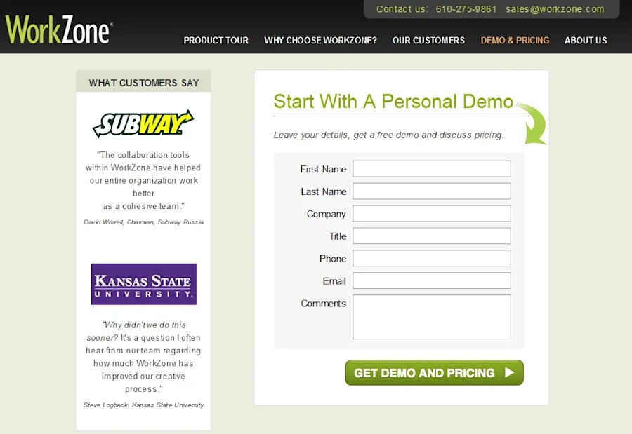 B2B lead generation workzone control