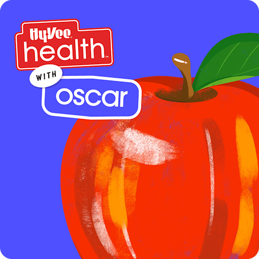 Blue Hy-Vee Health with Oscar