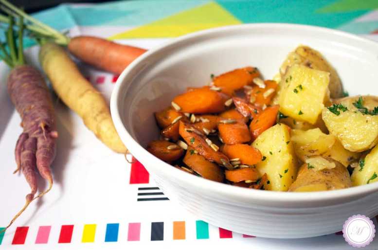 Karotten in Orangenöl und Petersilienkartoffeln – low-FODMAP Rezept
