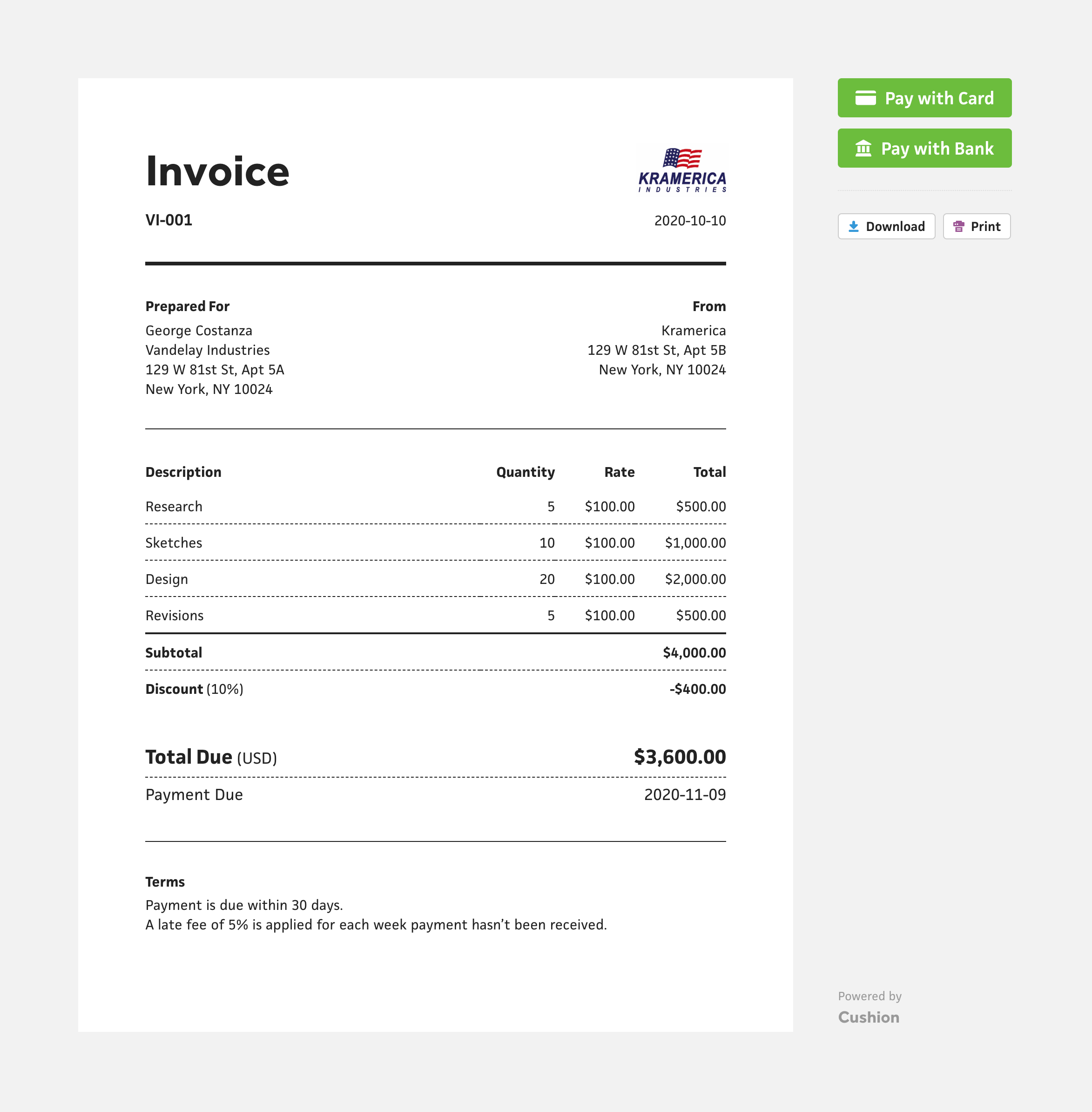Feature Invoicing
