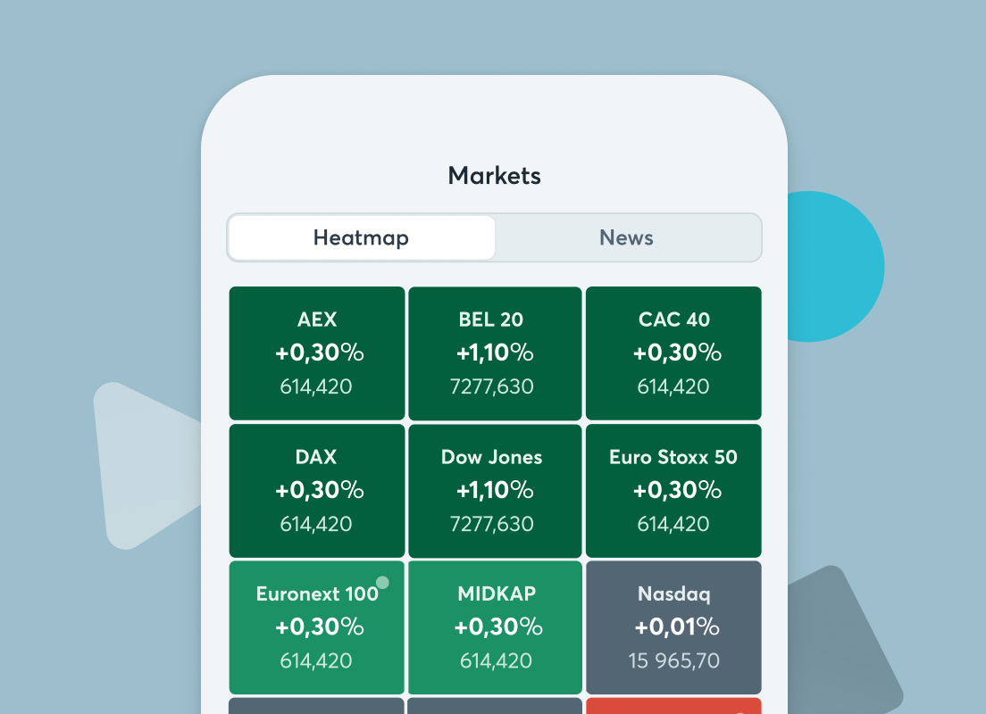 Screenshot of trading markets in the app (CTA)