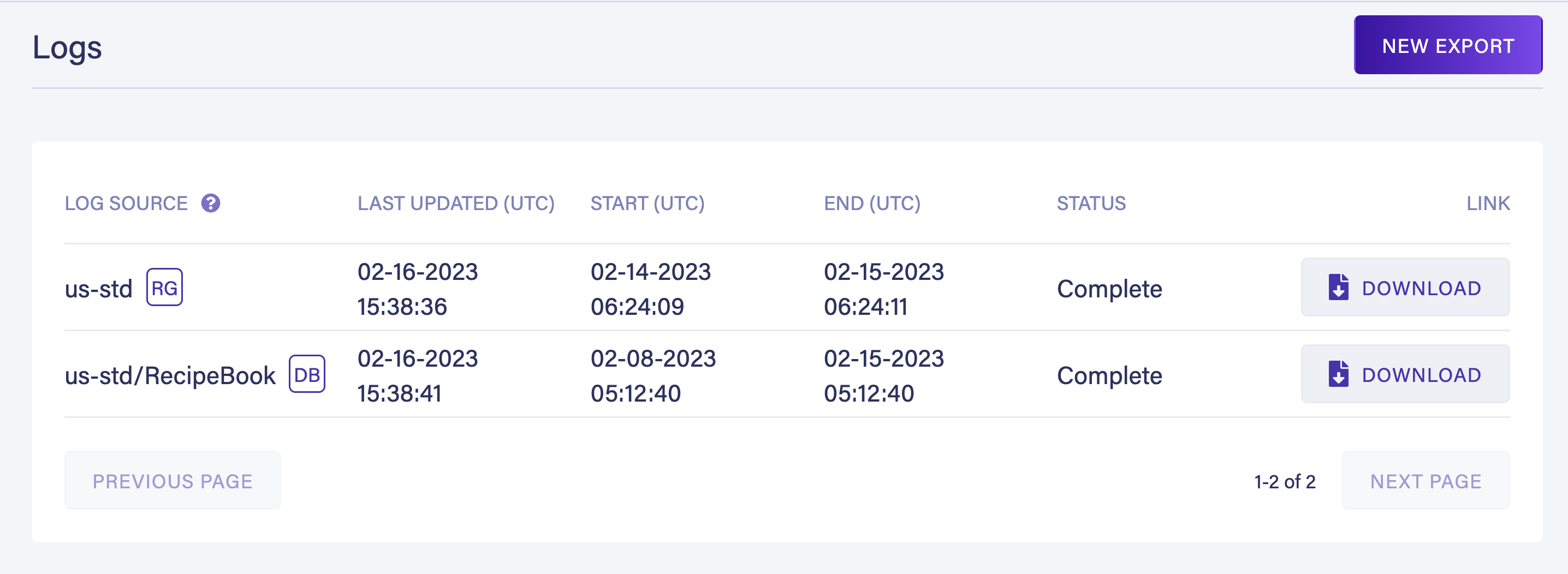 Download query logs