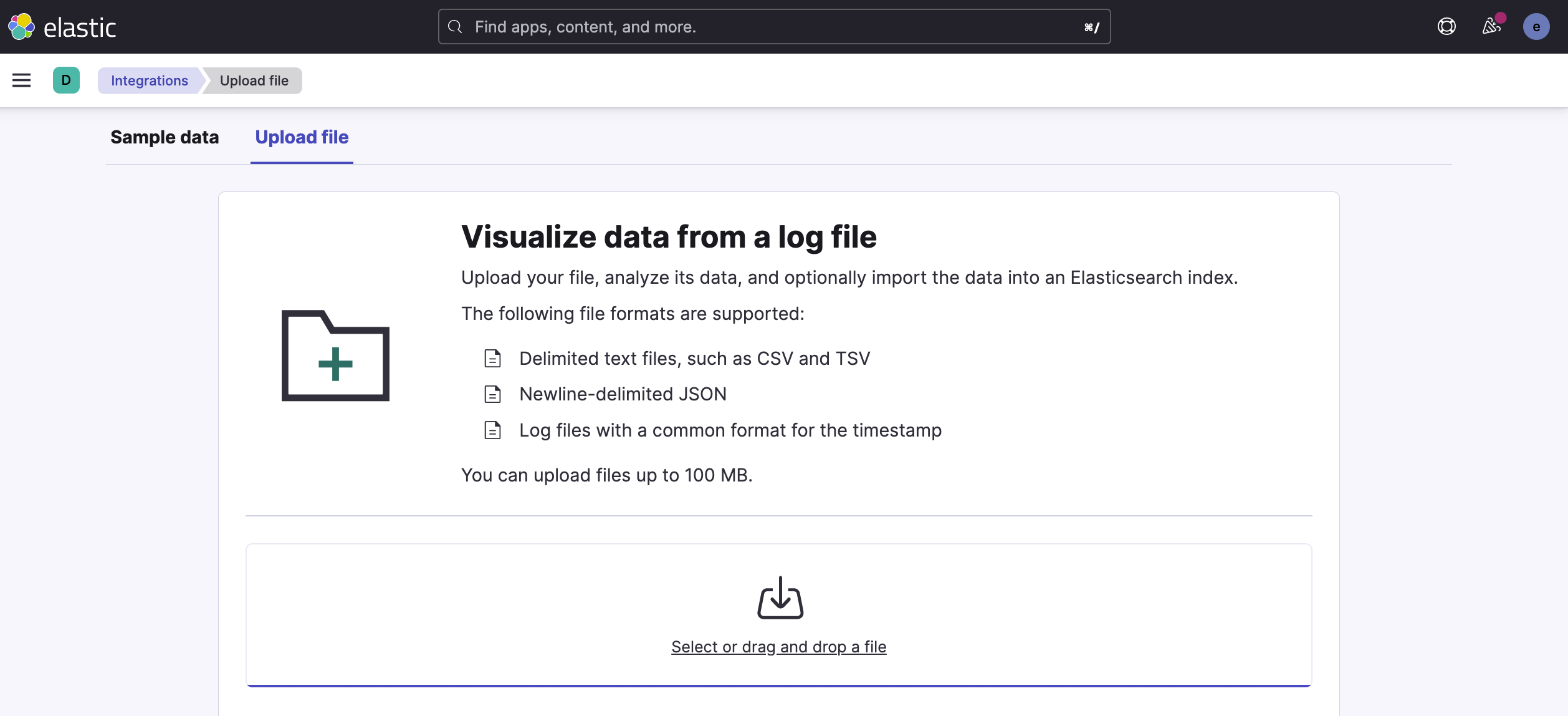 Elastic visualize data from log file