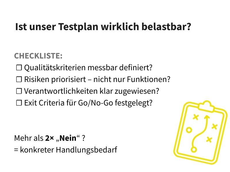 Management-Checkliste für einen Softwaretesting Testplan